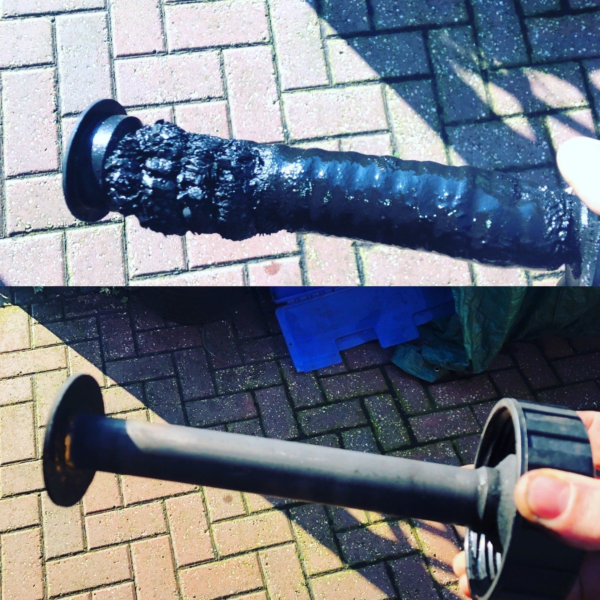 before and after cleaning gas appliances