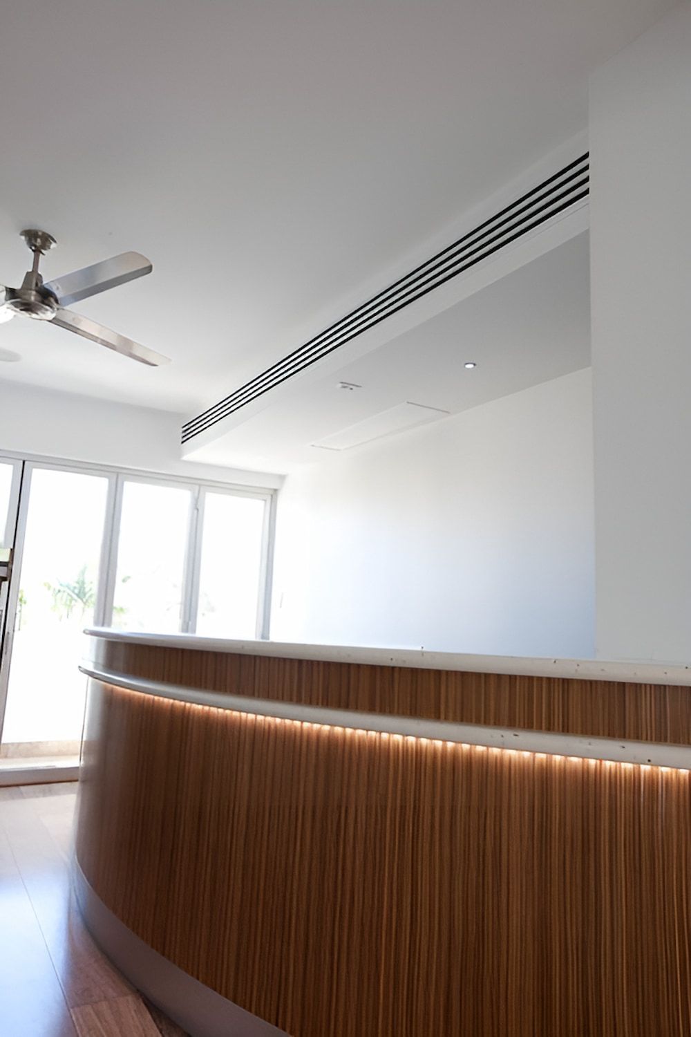 An Empty Room With An Air Condition On Top — BT Airconditioning In Portsmith, QLD
