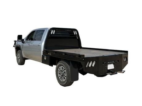 image of crownline flatbed on silver truck