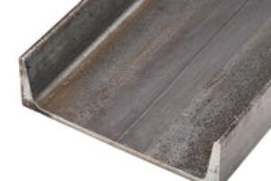 a close up of a metal beam on a white background .