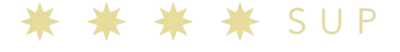 Four stars and letters S, U, and P in a light yellow color.