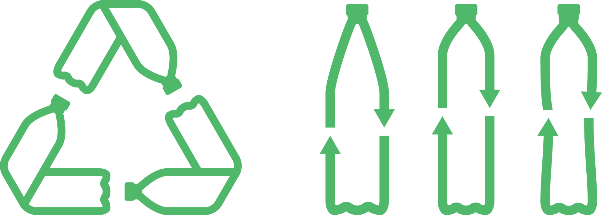 Recycled bottle logo.