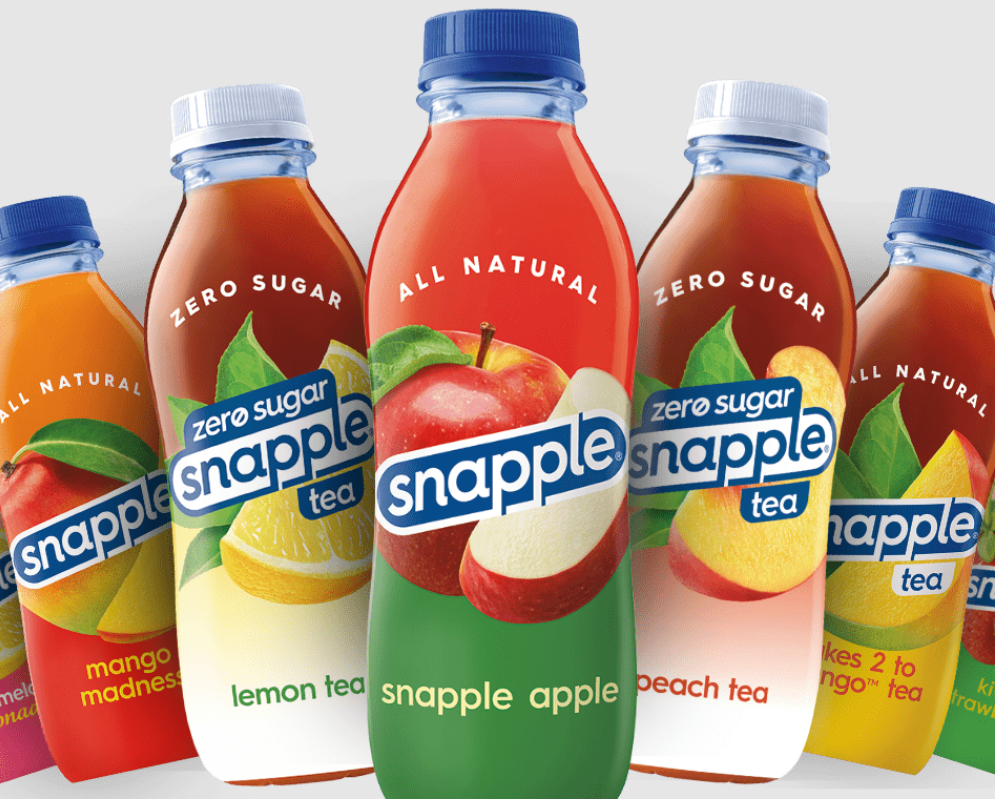 Snapple's new plastic bottles.
