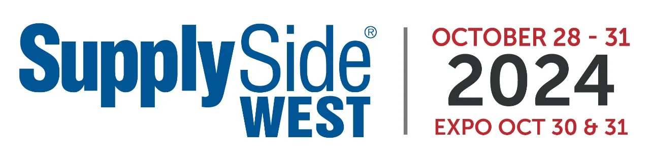 A logo for supply side west october 28-31 2024