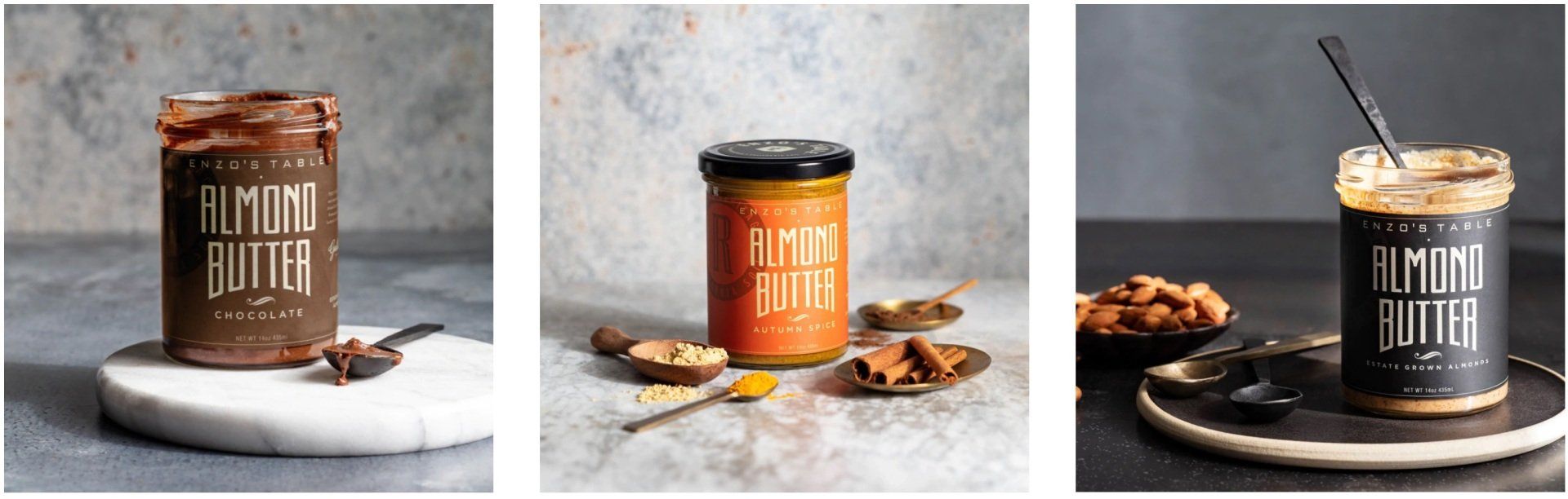almond butter jars with spoons
