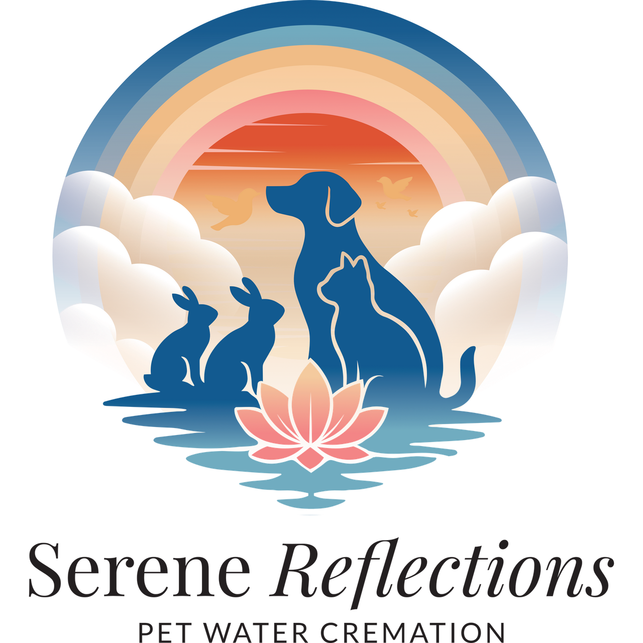 The logo for sample funeral home is shown on a white background.