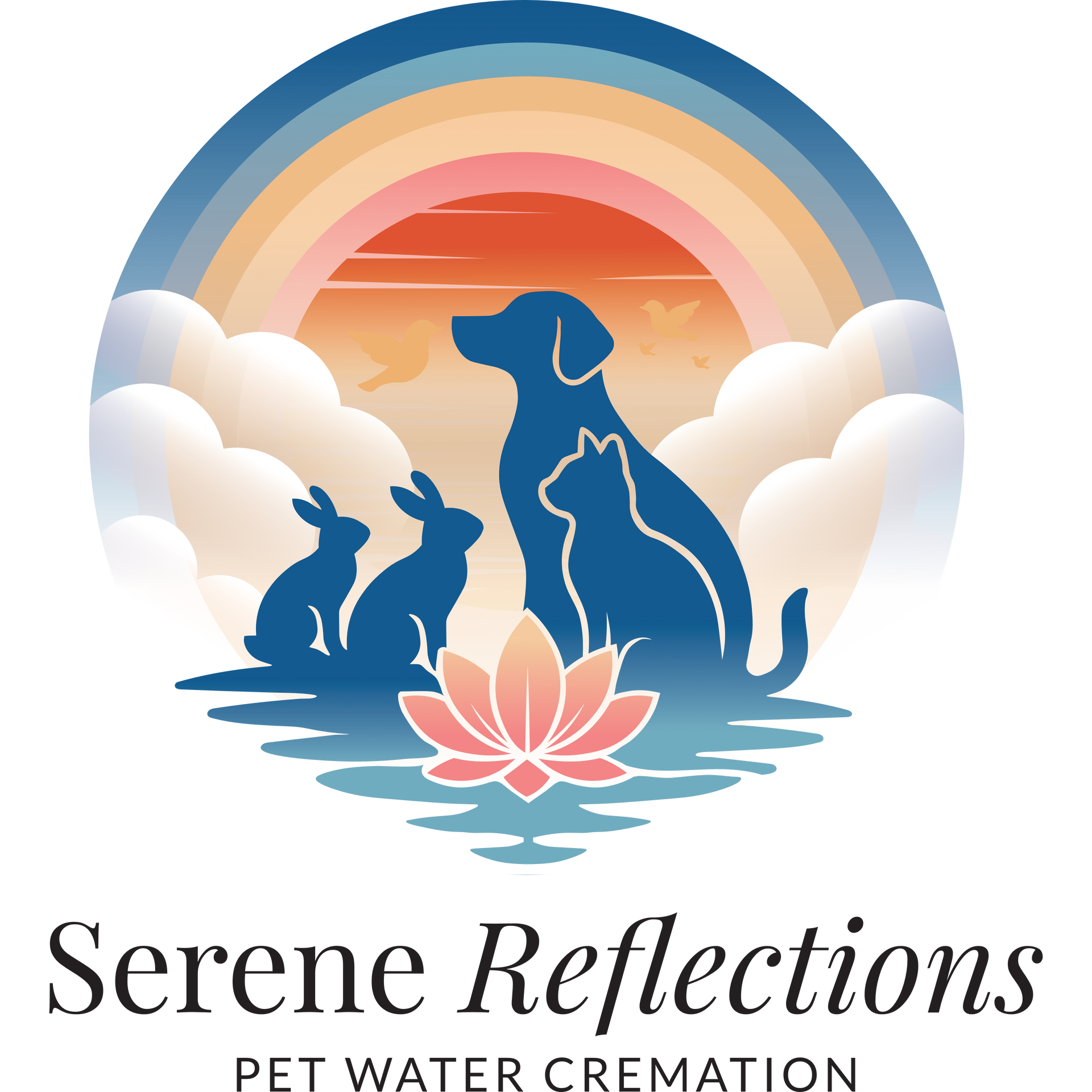 The logo for sample funeral home is shown on a white background.