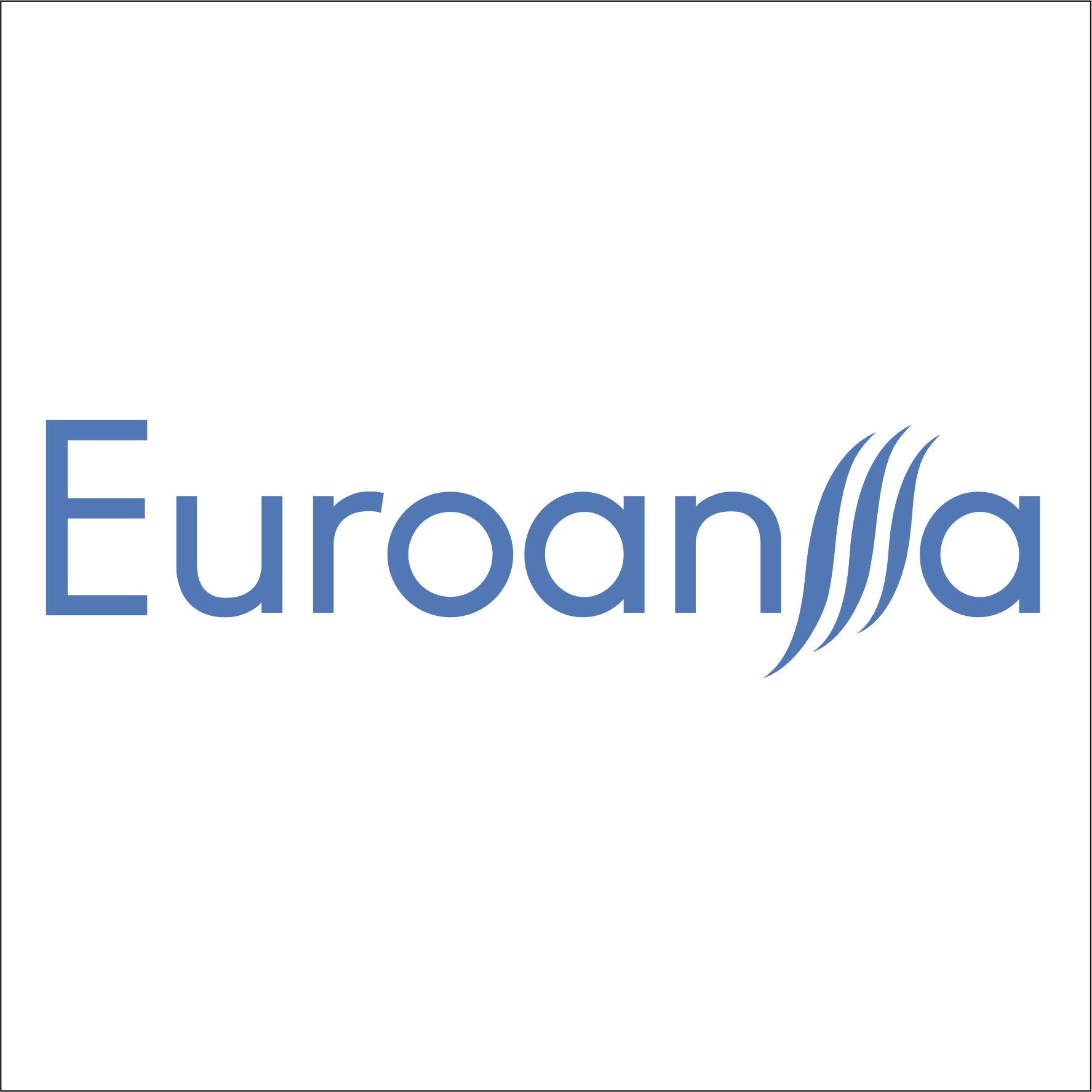 Logo europeo con testo blu e onde stilizzate.