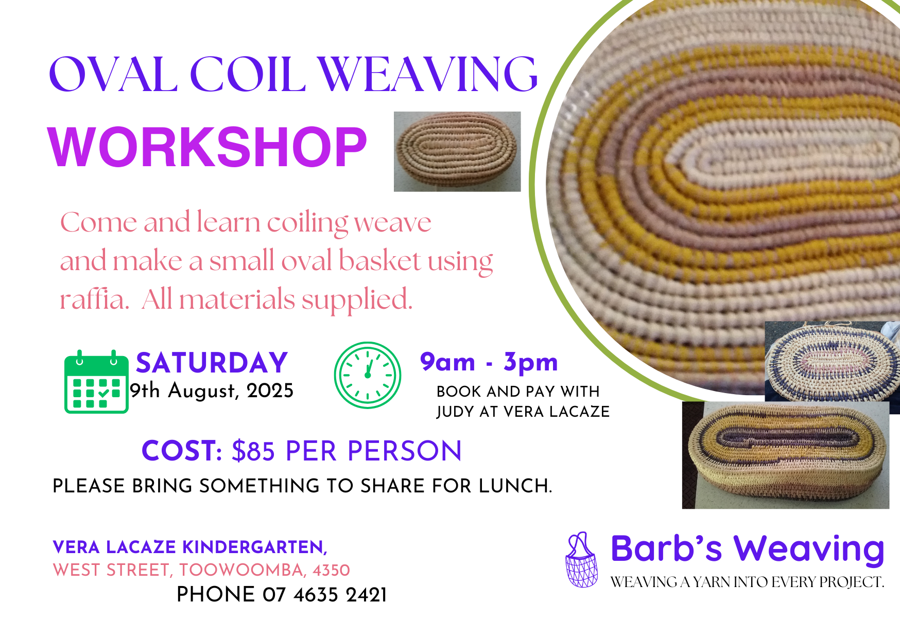 Coil weaving workshop