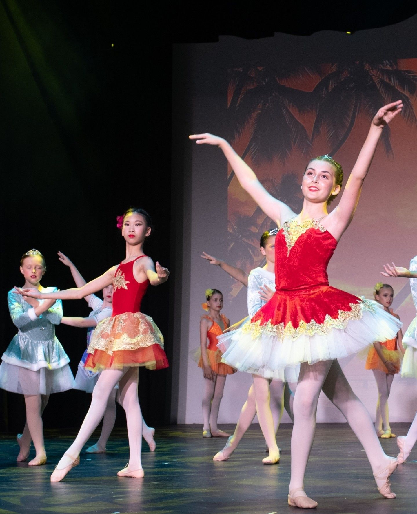 Ballet Dancers in Colourful Costumes on a Stage — Kay Flynn Dancing Academy Southport in Southport, QLD