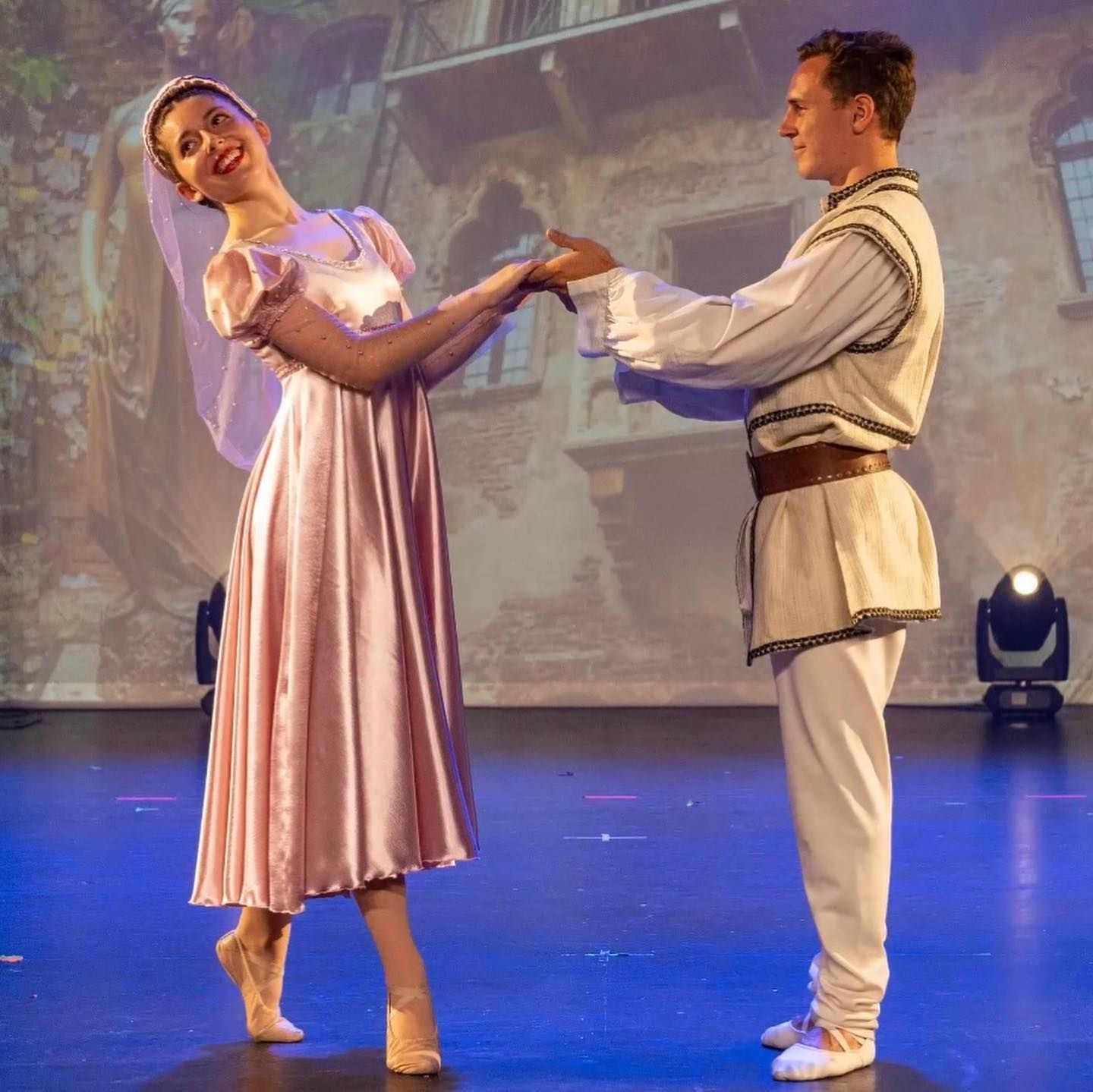 Ballet Dancers in Costume Holding Hands — Kay Flynn Dancing Academy Southport in Southport, QLD