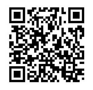 QR code: black and white pattern for scanning.