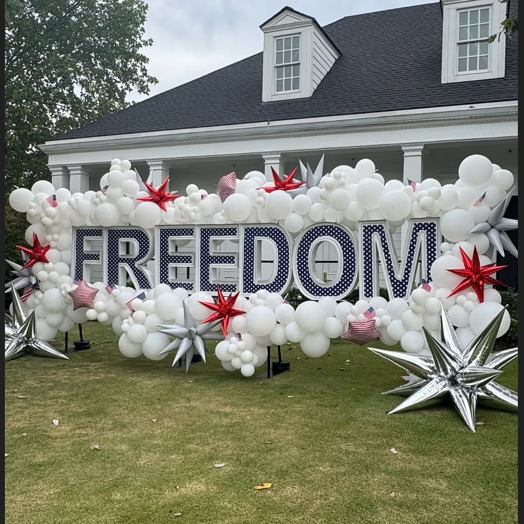 Lawn display celebrating 