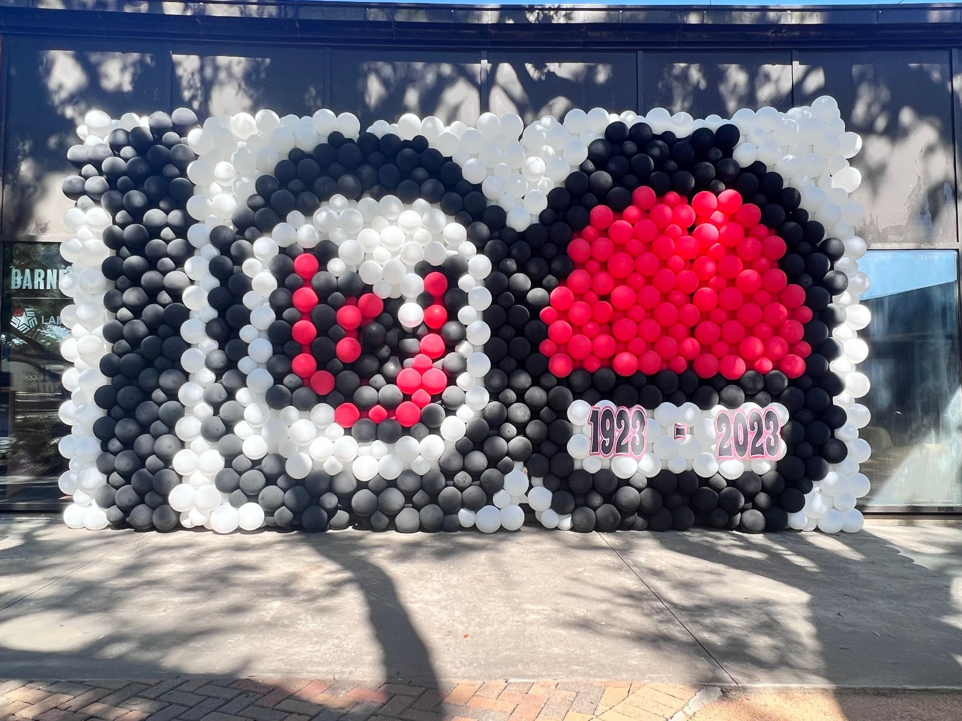 A balloon display celebrating 