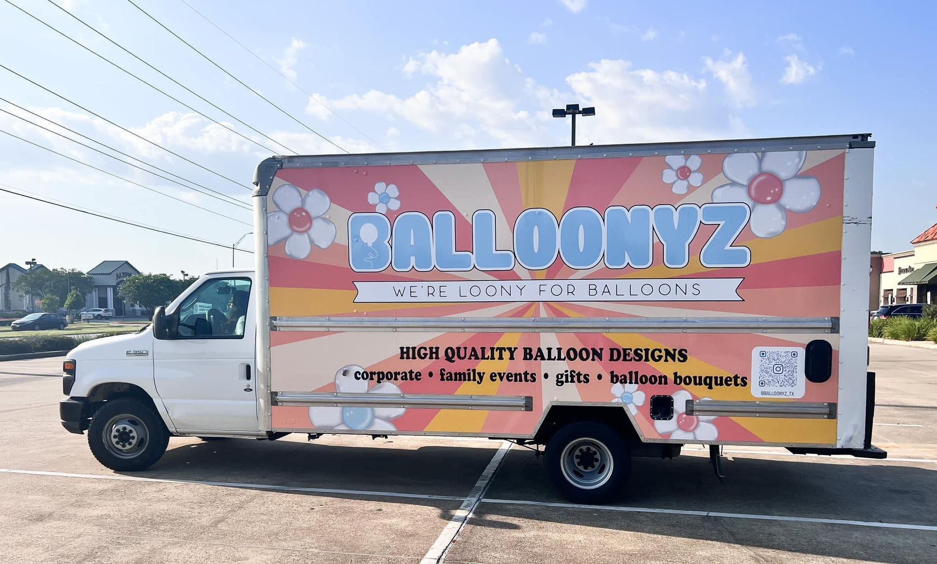 White box truck with 