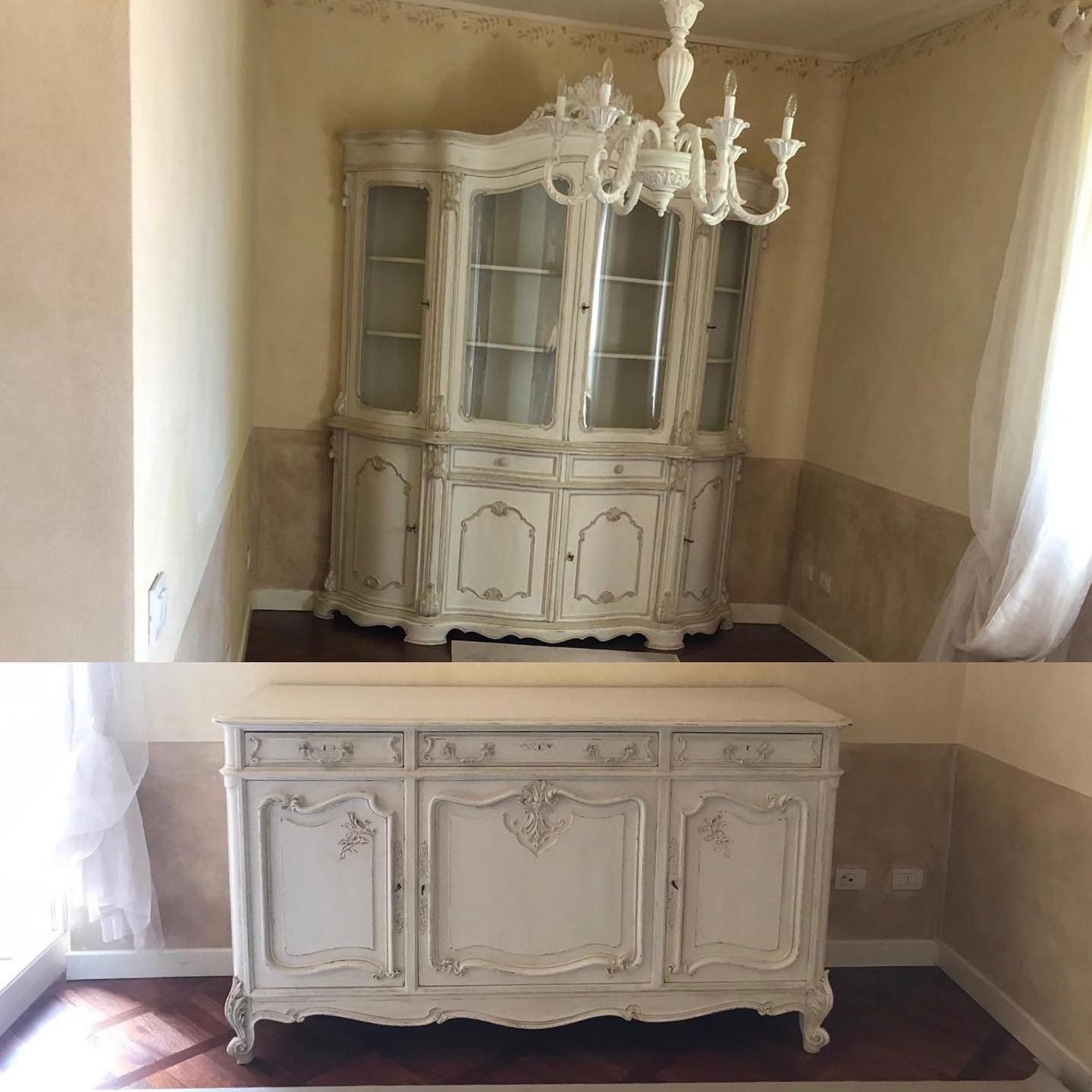 credenza con specchio