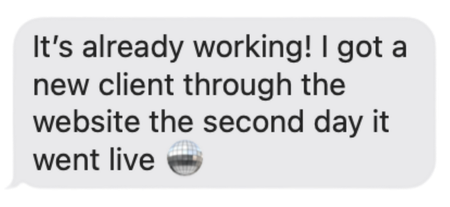 A message bubble reads: