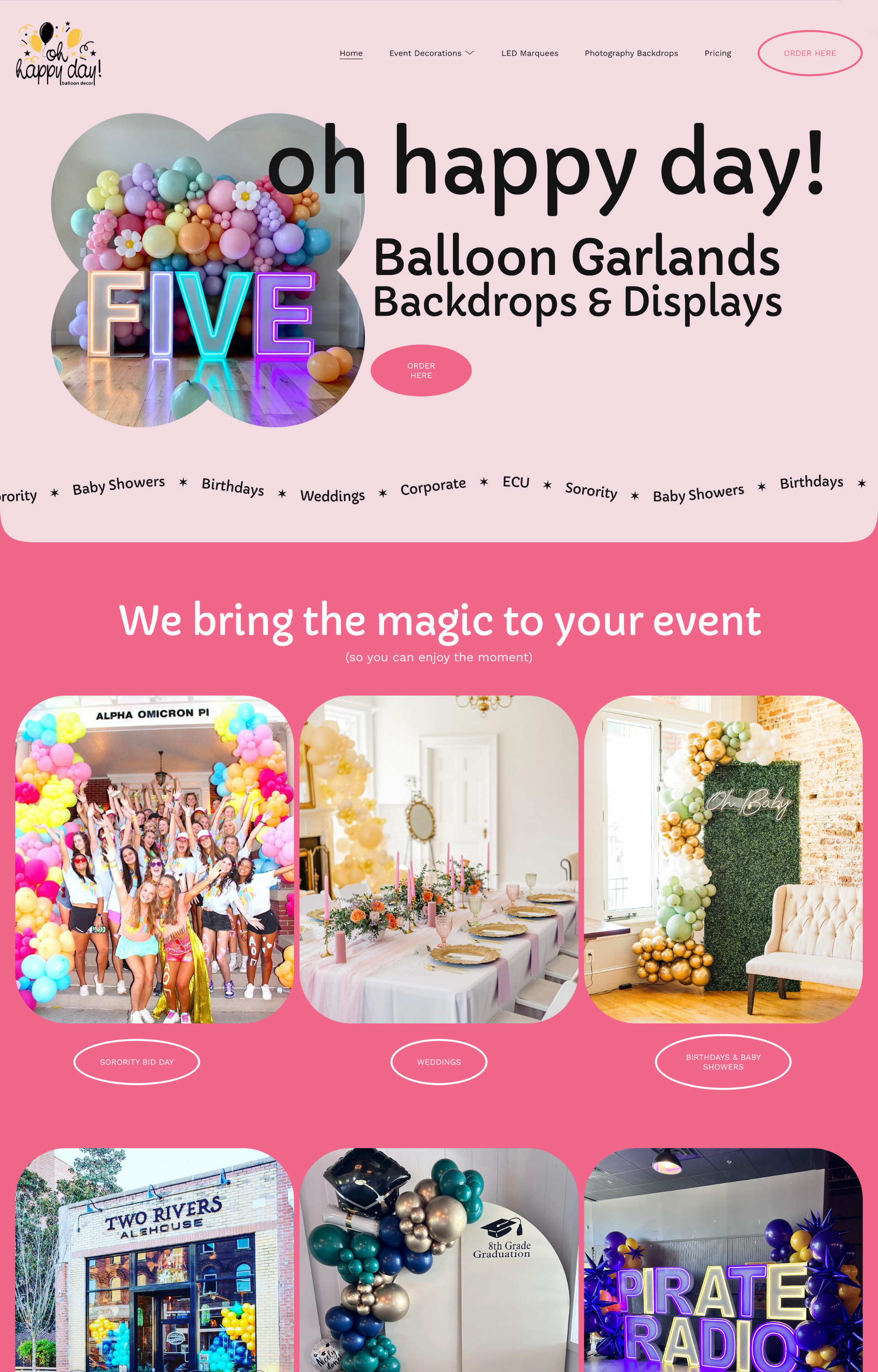 Website homepage: NC map,