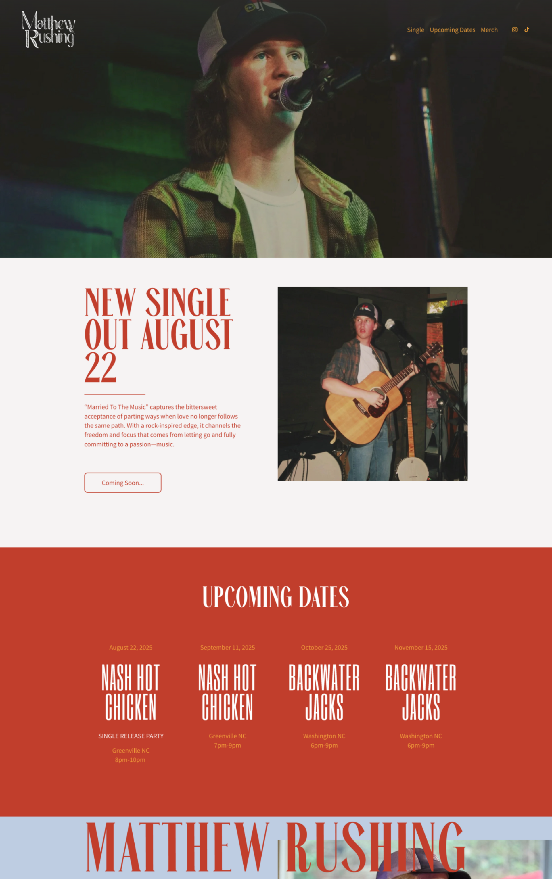 Website homepage: NC map, 