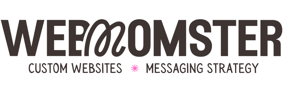 A logo for Web Momster custom websites and templates