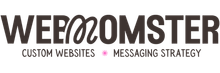A logo for webzoomster custom websites and templates