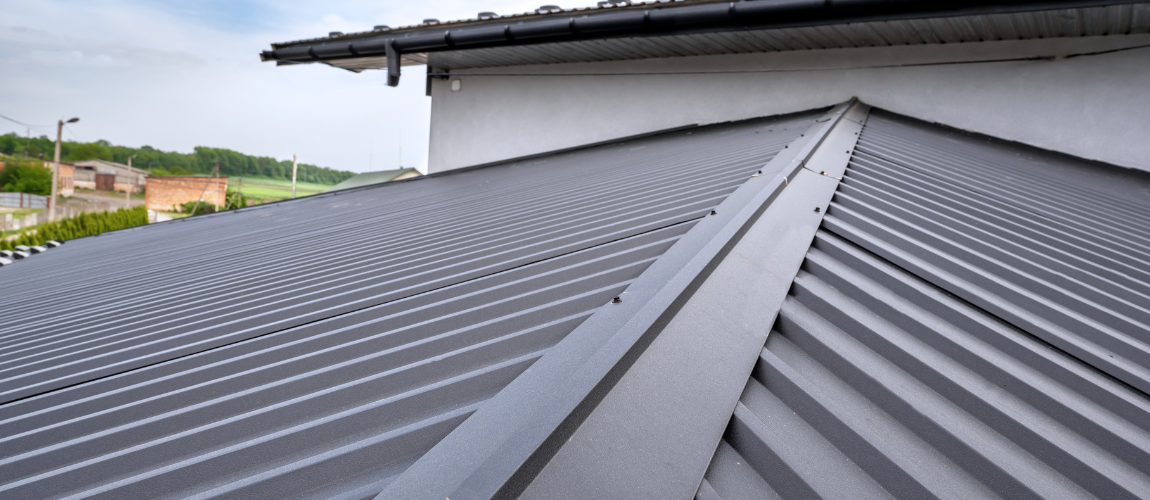 sloped metal roof