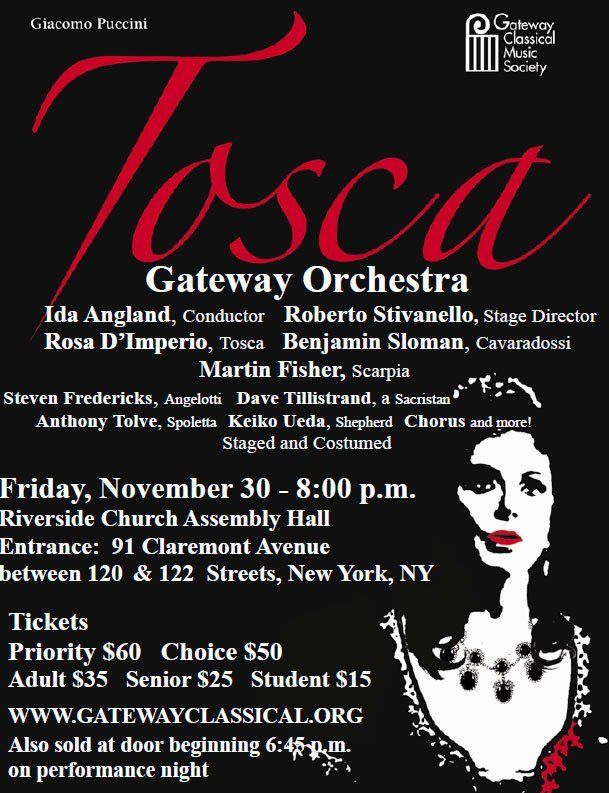 Gateway Orchestra Tosca November 2012