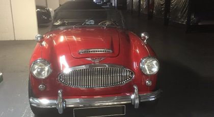 a red vintage car