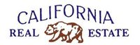 A logo for california real estate with a bear on it