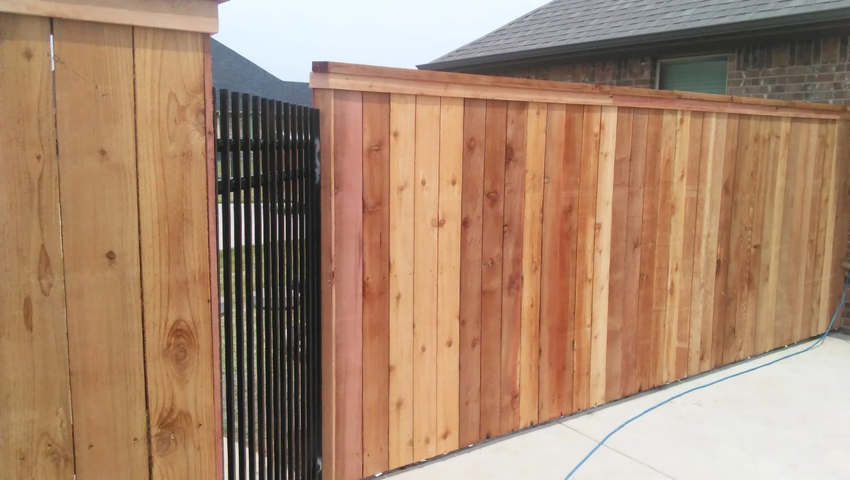 Wood Fence with Iron Gate — Aledo, TX — Parker County Fence