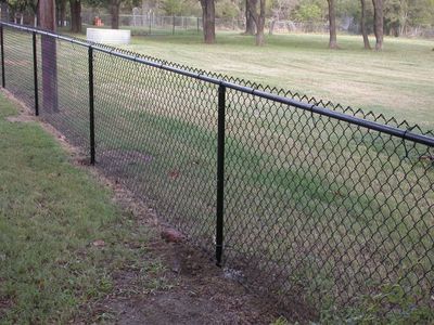 Black Coated Chain Link Fence — Aledo, TX — Parker County Fence