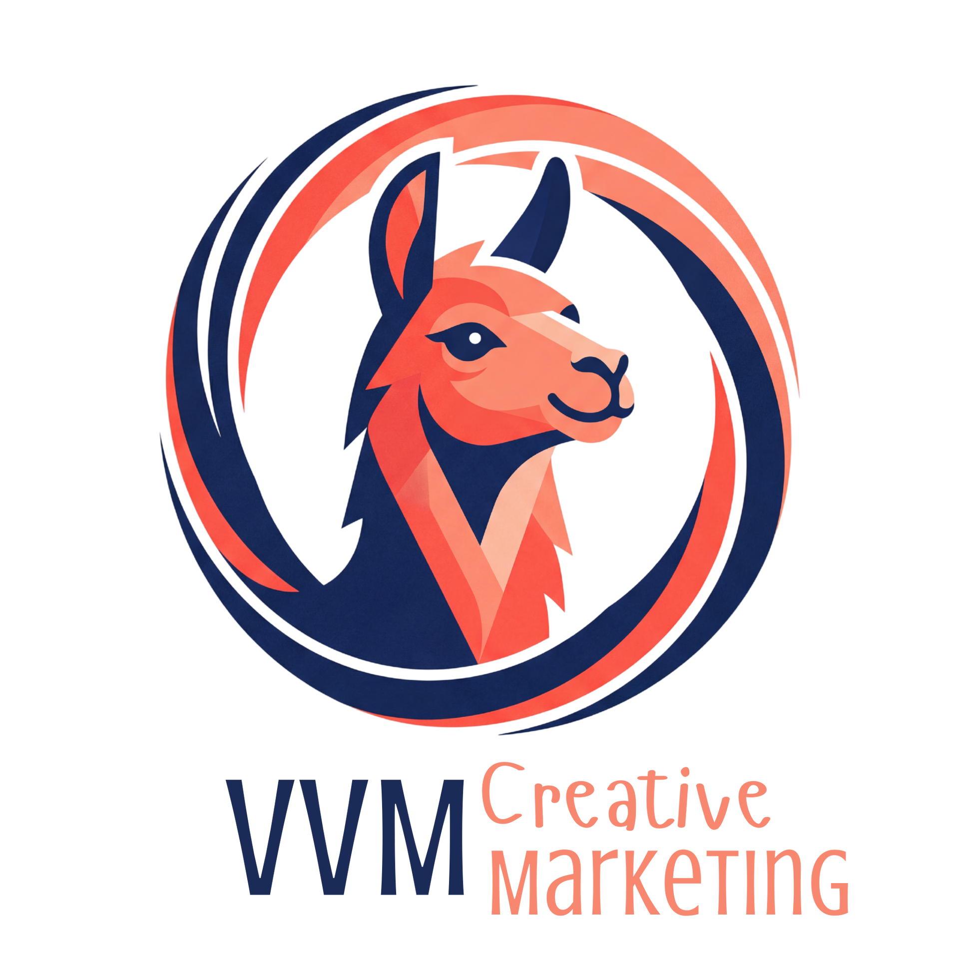 Logo: Llama in red, orange, and blue circle, with 
