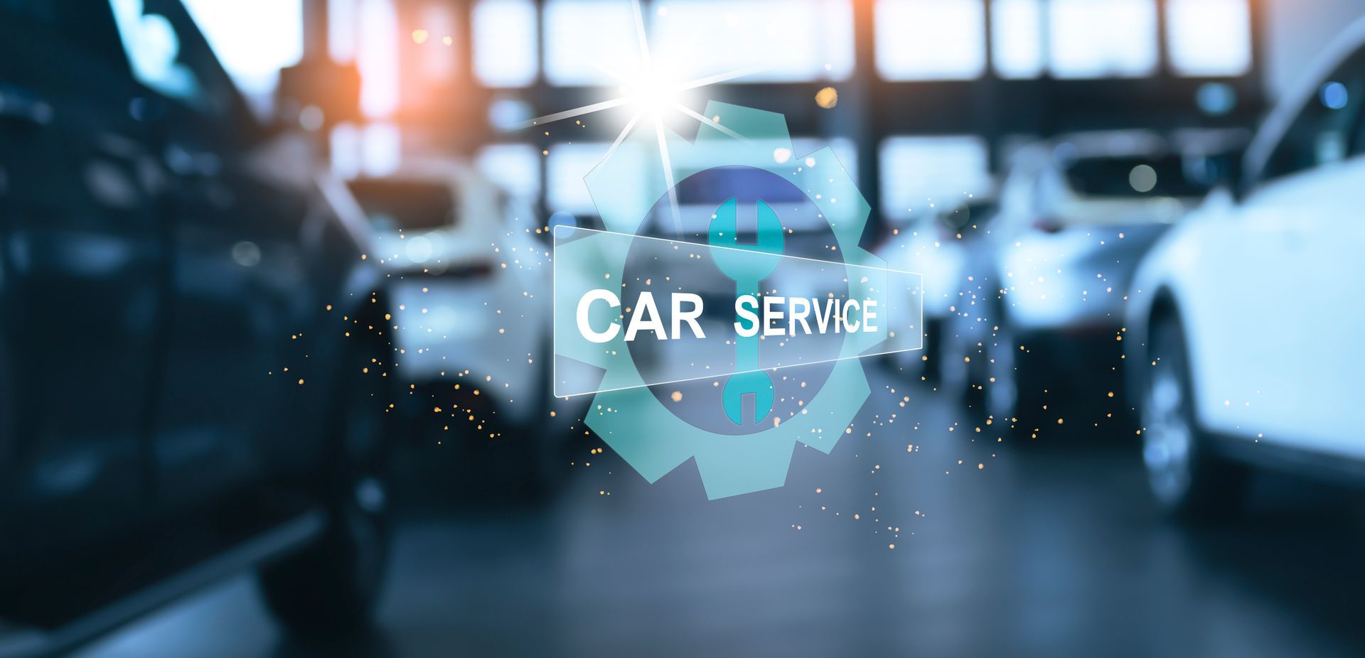 Cars in a dealership with 