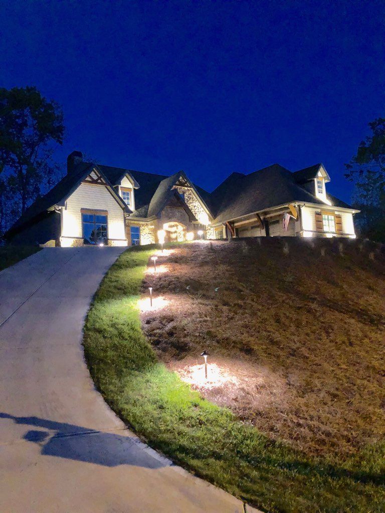 Exterior Lighting On Driveway — Atlanta, GA — Rob Ingram’s Freestyle Lighting and Electrical
