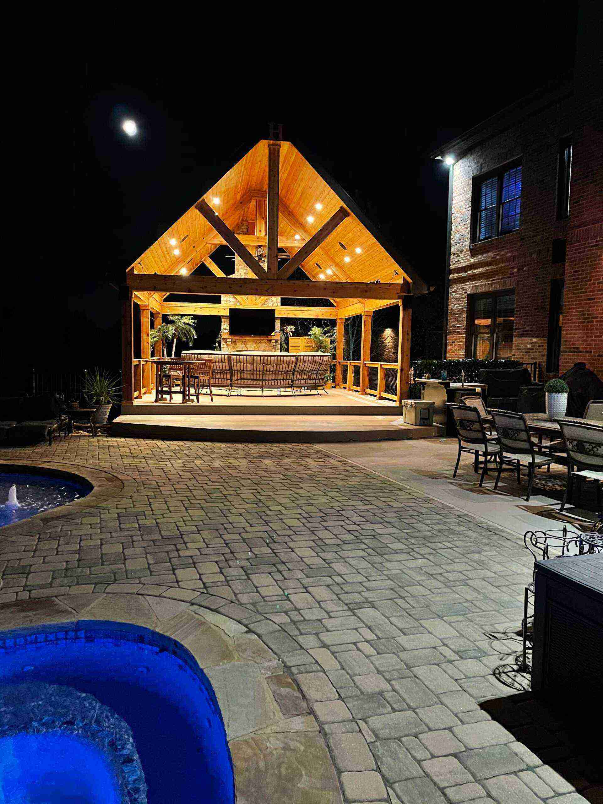 Bright Lights On A Gazebo And Patio — Atlanta, GA — Rob Ingram’s Freestyle Lighting and Electrical