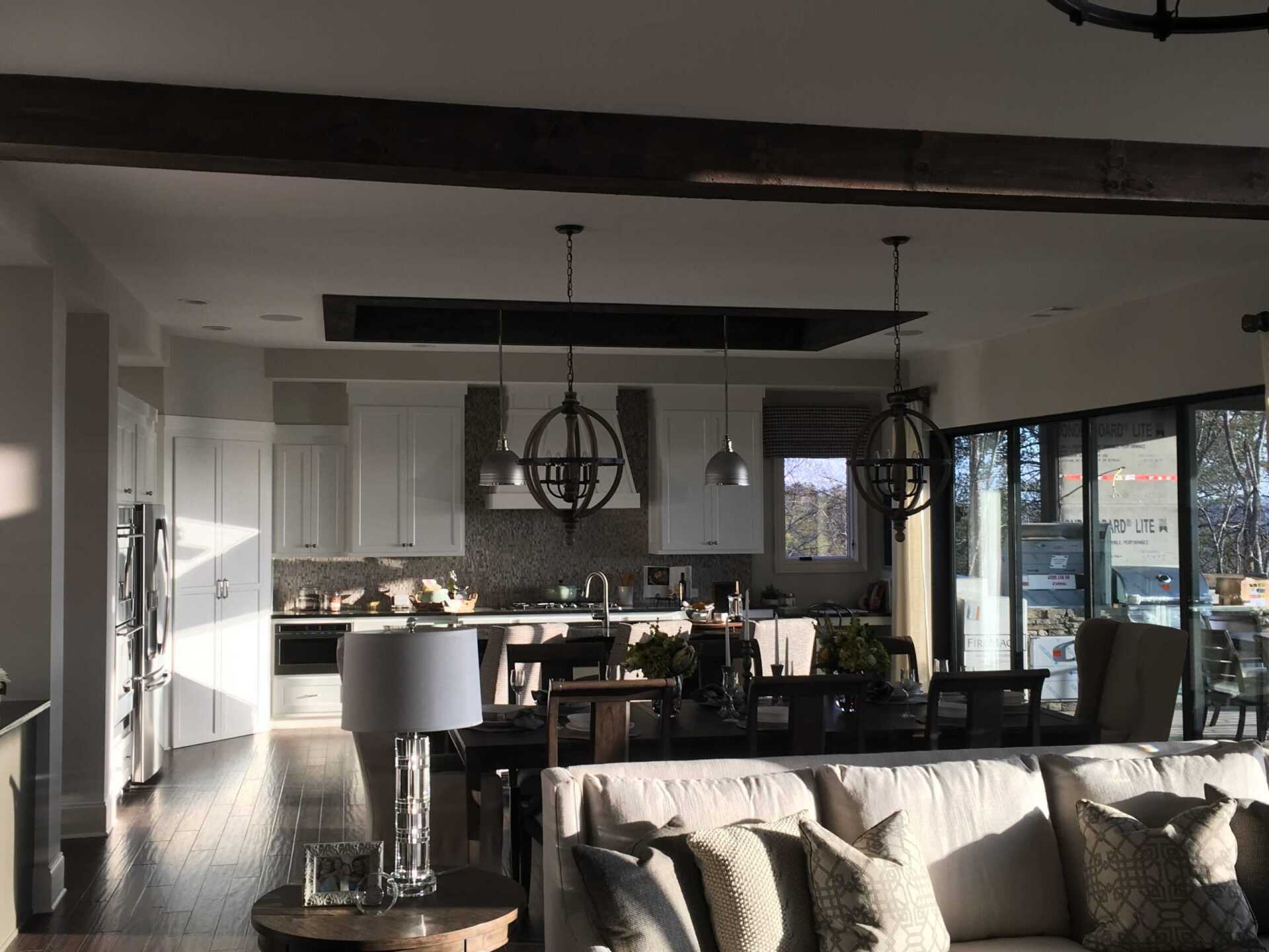 Sofa And Kitchen Interior — Atlanta, GA — Rob Ingram’s Freestyle Lighting and Electrical