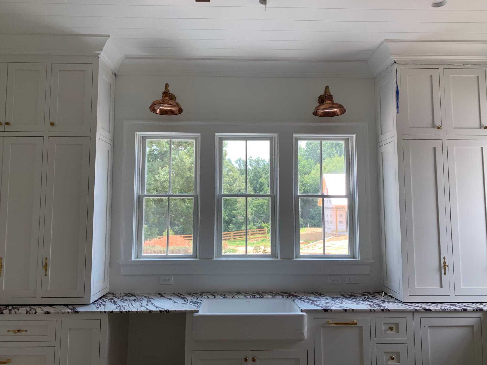White Cabinets And Gold Lights — Atlanta, GA — Rob Ingram’s Freestyle Lighting and Electrical