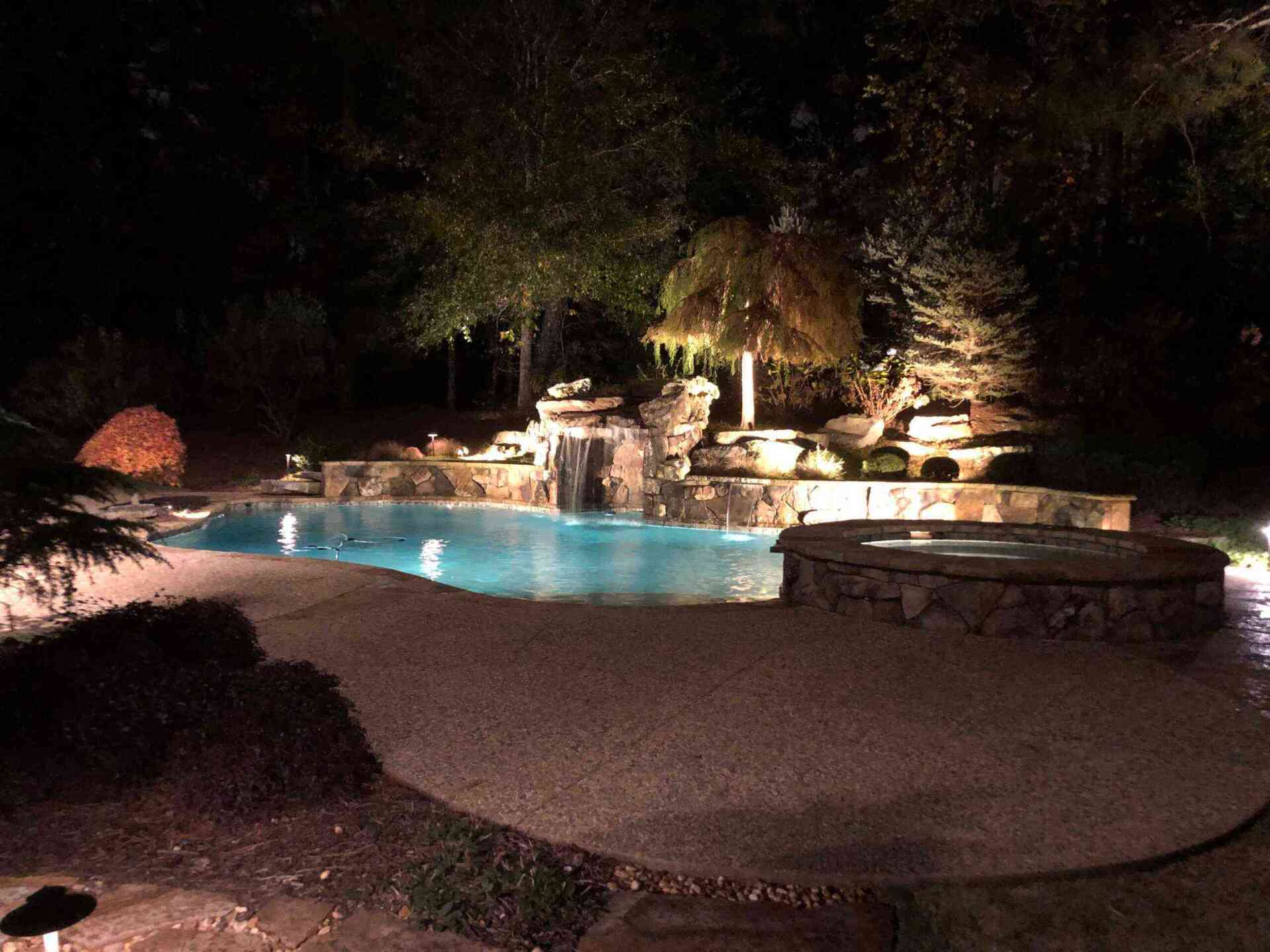 Elegant Pool and Patio Lighting — Atlanta, GA — Rob Ingram’s Freestyle Lighting and Electrical