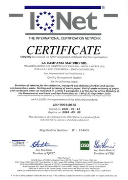 Certificazione ISO 9001:2008