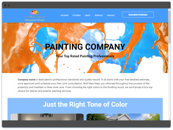 Painter web design sample