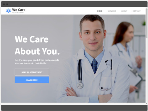 medical clinic website template