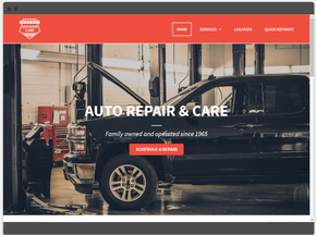 auto repair web design sample