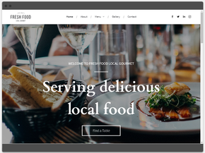 local restaurant web design sample