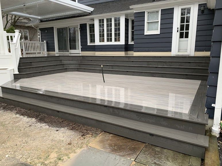 new patio installation