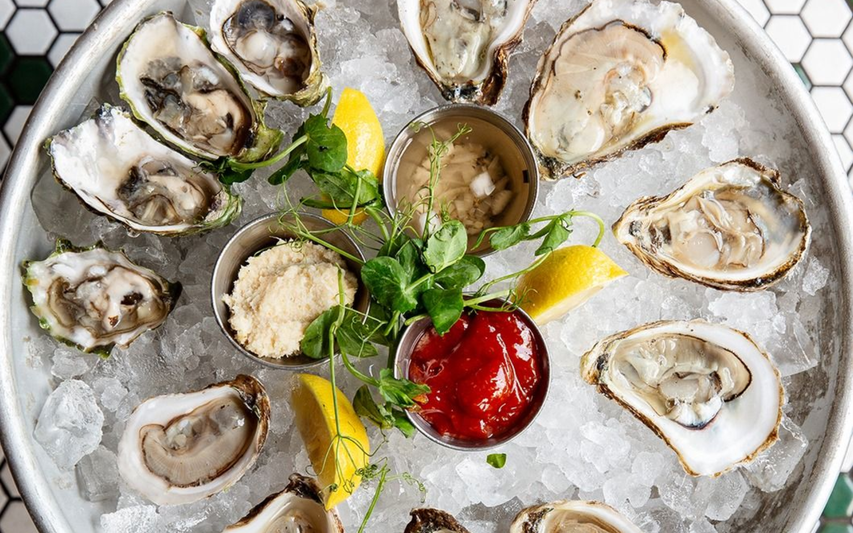 oyster tray Mac's Raw Bar
