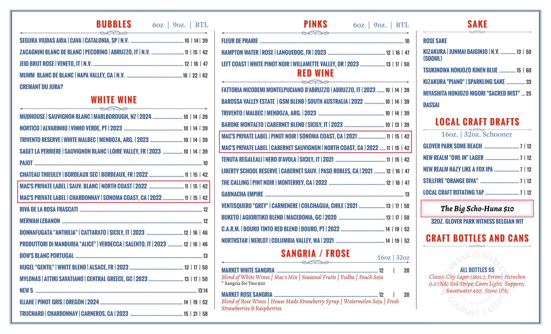 market menu july 2022