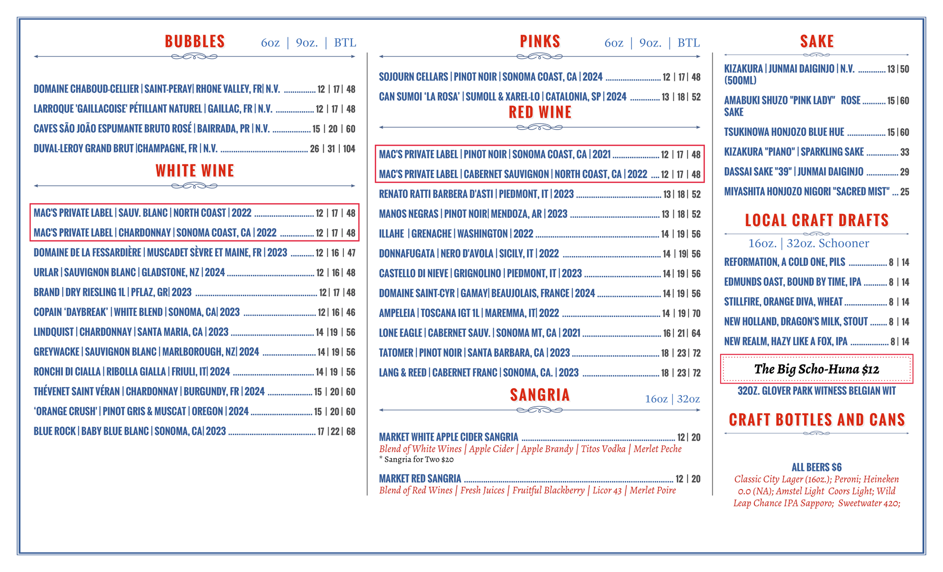 market menu july 2022