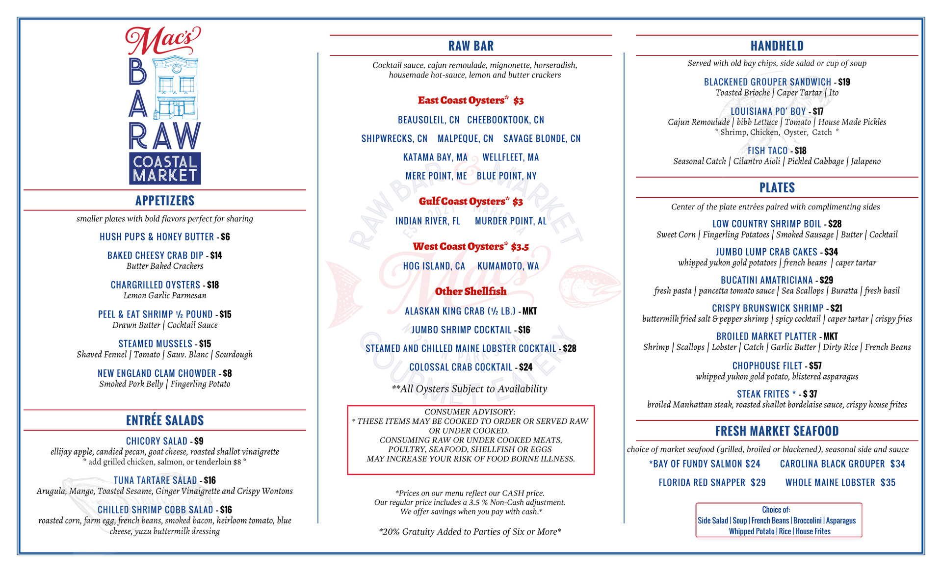 Marietta Square Seafood Menu Mac's Raw Bar & Market
