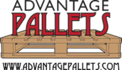 Logo for Advantage Pallets featuring the name