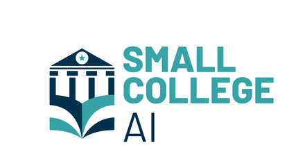 Logo for Small College AI: an aquamarine building with a star and text “Small College AI.”